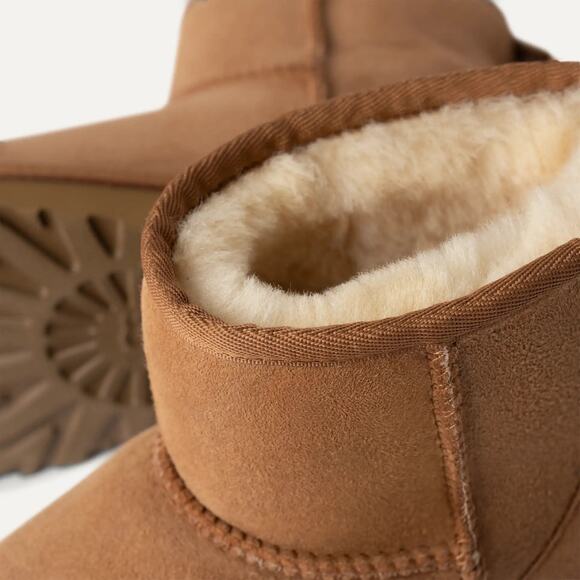 UGG Classic Mini II Genuine Shearling Lined Boot - 5 - Chestnut Suede - Picture 5 of 6